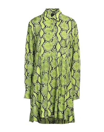 Pinko Woman Mini Dress Lime Green Size 4 Viscose