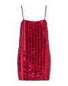 Pinko Woman Mini Dress Magenta Size 10 Polyester In Burgundy