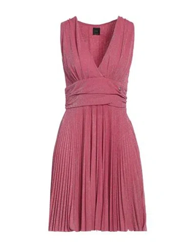 Pinko Woman Mini Dress Magenta Size M Viscose, Metallic Fiber, Polyamide, Elastane