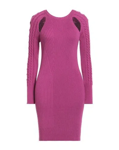 Pinko Woman Mini Dress Mauve Size S Viscose, Polyamide, Polyester In Purple