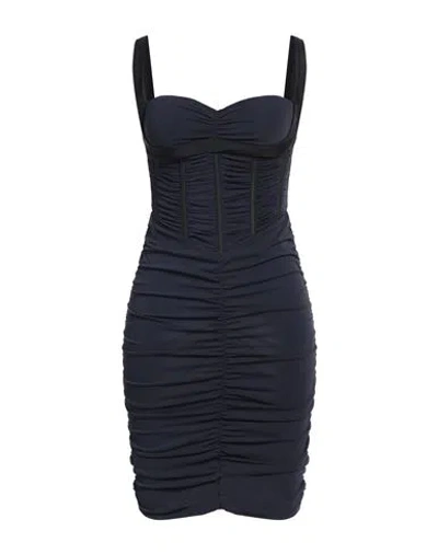 Pinko Woman Mini Dress Midnight Blue Size S Acetate, Polyamide, Elastane