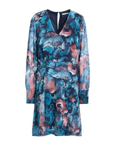 Pinko Woman Mini Dress Navy Size 8 Polyester In Blue
