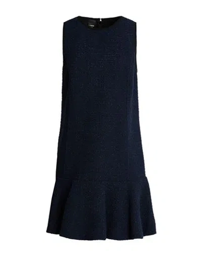 Pinko Woman Mini Dress Navy Size 8 Polyester, Cotton, Acrylic, Metal Fiber, Wool In Blue