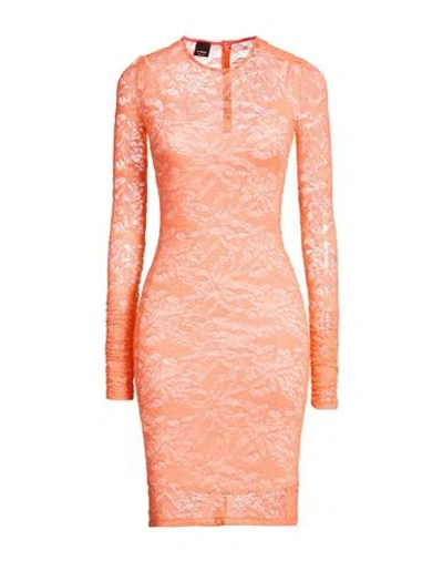 Pinko Woman Mini Dress Orange Size S Polyester