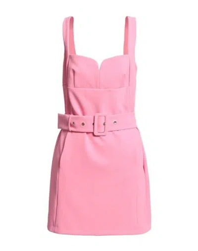 Pinko Woman Mini Dress Pink Size 10 Polyester, Elastane