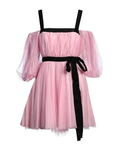 Pinko Woman Mini Dress Pink Size 6 Polyamide, Polyester, Viscose