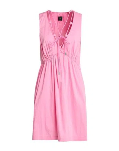 Pinko Woman Mini Dress Pink Size 8 Cotton, Polyamide, Elastane, Polyester