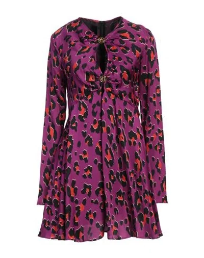 Pinko Woman Mini Dress Plum Size 4 Viscose In Purple