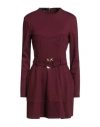 Pinko Woman Mini Dress Plum Size 8 Viscose, Polyamide, Elastane In Purple
