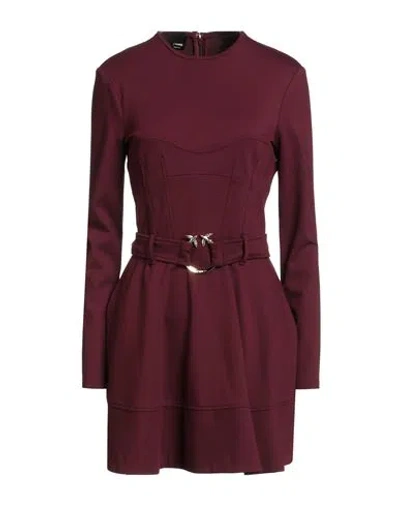 Pinko Woman Mini Dress Plum Size 8 Viscose, Polyamide, Elastane In Purple