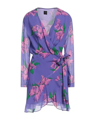 Pinko Woman Mini Dress Purple Size 4 Viscose