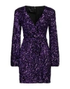 Pinko Woman Mini Dress Purple Size L Polyamide, Pvc - Polyvinyl Chloride In Purple