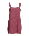 Pinko Woman Mini Dress Red Size 8 Cotton, Polyester, Viscose, Polyamide, Metallic Fiber In Red