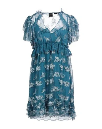 Pinko Woman Mini Dress Slate Blue Size 4 Viscose