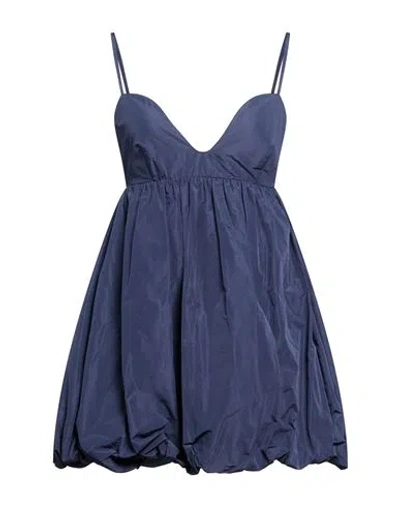 Pinko Woman Mini Dress Slate Blue Size 6 Polyester