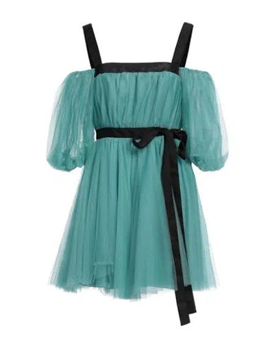 Pinko Woman Mini Dress Turquoise Size 8 Polyamide, Polyester, Viscose In Blue