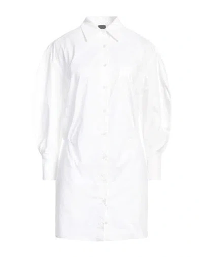 Pinko Woman Mini Dress White Size 10 Cotton