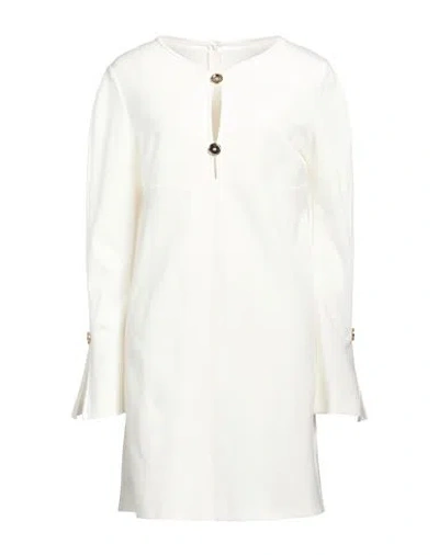 Pinko Woman Mini Dress White Size 10 Viscose, Polyamide, Elastane