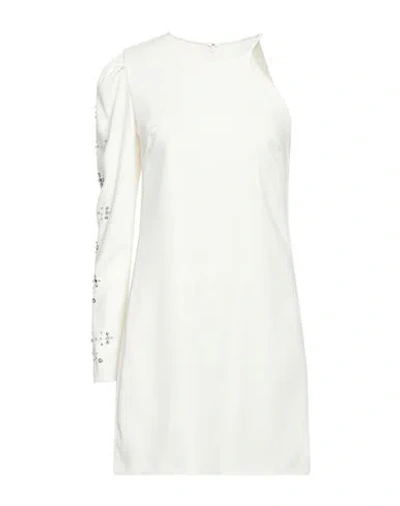 Pinko Woman Mini Dress White Size 4 Polyester, Elastane