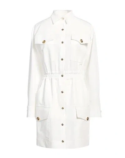 Pinko Woman Mini Dress White Size 4 Polyester, Viscose, Elastane