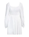 Pinko Woman Mini Dress White Size 4 Cotton, Polyester In White