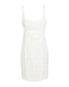 Pinko Woman Mini Dress White Size 6 Linen, Viscose, Elastane