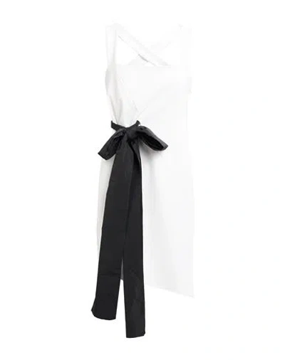 Pinko Woman Mini Dress White Size 6 Polyester, Elastane