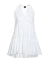 Pinko Woman Mini Dress White Size 8 Cotton