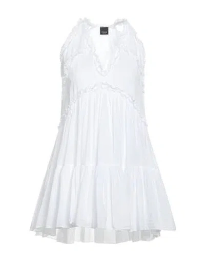 Pinko Woman Mini Dress White Size 8 Cotton