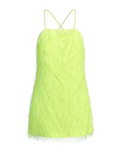 Pinko Woman Mini Dress Yellow Size 4 Acetate, Viscose