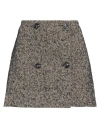 Pinko Woman Mini Skirt Beige Size 10 Cotton, Acrylic, Polyester, Alpaca Wool, Wool In Beige