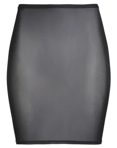 Pinko Woman Mini Skirt Black Size L Polyamide, Elastane In Gray