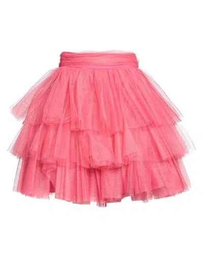 Pinko Woman Mini Skirt Coral Size 4 Polyamide In Red
