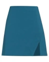 Pinko Woman Mini Skirt Deep Teal Size 4 Viscose, Polyamide, Elastane In Green