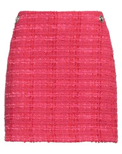 Pinko Woman Mini Skirt Garnet Size 10 Cotton, Synthetic Fibers, Wool In Red