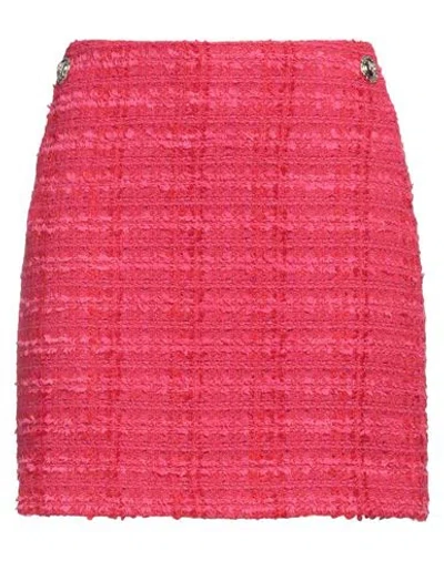 Pinko Woman Mini Skirt Garnet Size 2 Cotton, Synthetic Fibers, Wool In Red