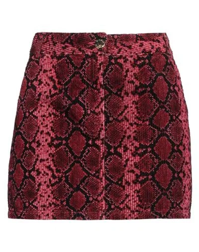 Pinko Woman Mini Skirt Garnet Size 4 Cotton In Red