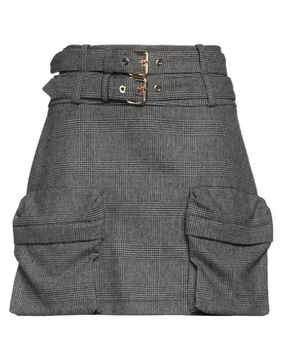 Pinko Woman Mini Skirt Grey Size 6 Polyester, Acrylic, Wool, Viscose, Elastane
