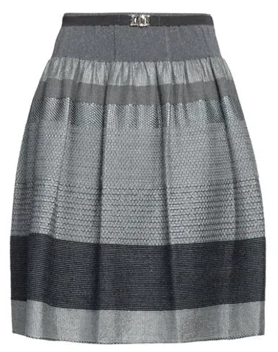 Pinko Woman Mini Skirt Grey Size M Viscose, Acrylic, Cotton, Wool, Synthetic Fibers In Gray