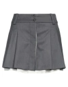 Pinko Woman Mini Skirt Lead Size 8 Polyester, Viscose, Elastane In Gray