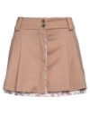 Pinko Woman Mini Skirt Light Brown Size 10 Polyester, Viscose, Elastane In Beige