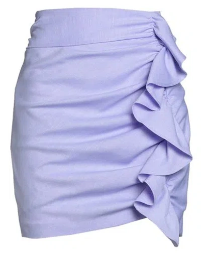 Pinko Woman Mini Skirt Lilac Size 10 Polyester