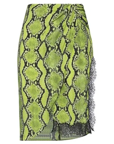Pinko Woman Mini Skirt Lime Green Size 4 Viscose, Polyamide