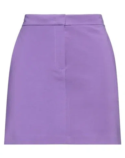 Pinko Woman Mini Skirt Purple Size 2 Viscose, Polyamide, Elastane