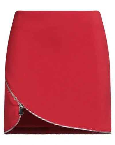 Pinko Woman Mini Skirt Red Size 4 Polyester, Elastane