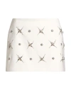 Pinko Embellished Double-layer Mini Skirt In White