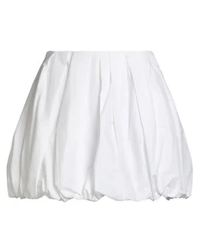 Pinko Woman Mini Skirt White Size 6 Cotton