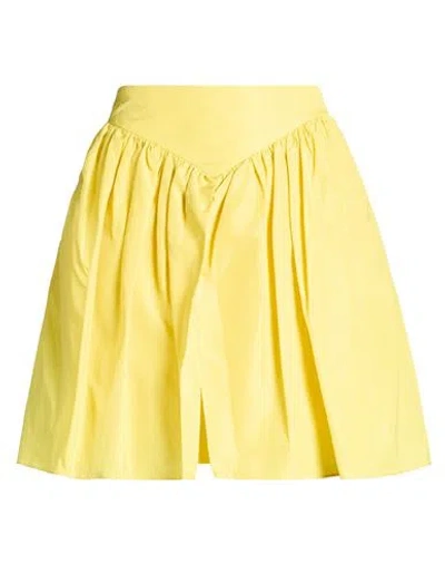 Pinko Woman Mini Skirt Yellow Size 8 Polyester