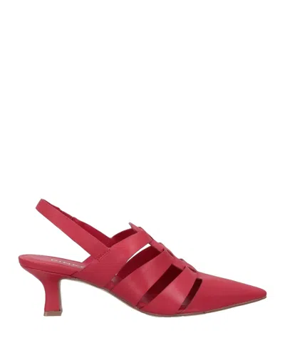 Pinko Woman Mules & Clogs Red Size 7 Calfskin
