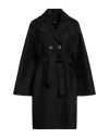 Pinko Woman Overcoat & Trench Coat Black Size 2 Polyester, Cotton